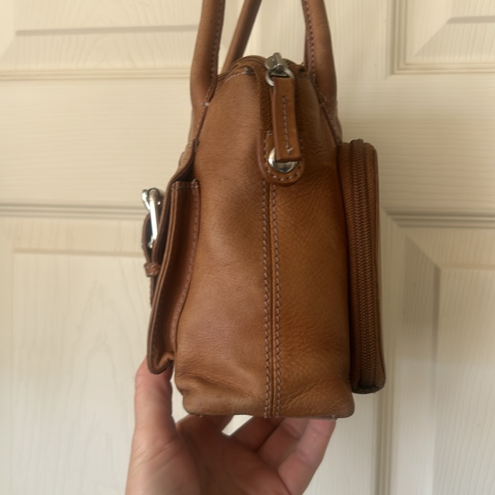 Fossil Vintage Buckle Brown Leather Women's Shoulder Bag - Picture 6 of 13